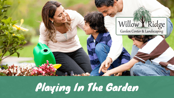 playing in the garden