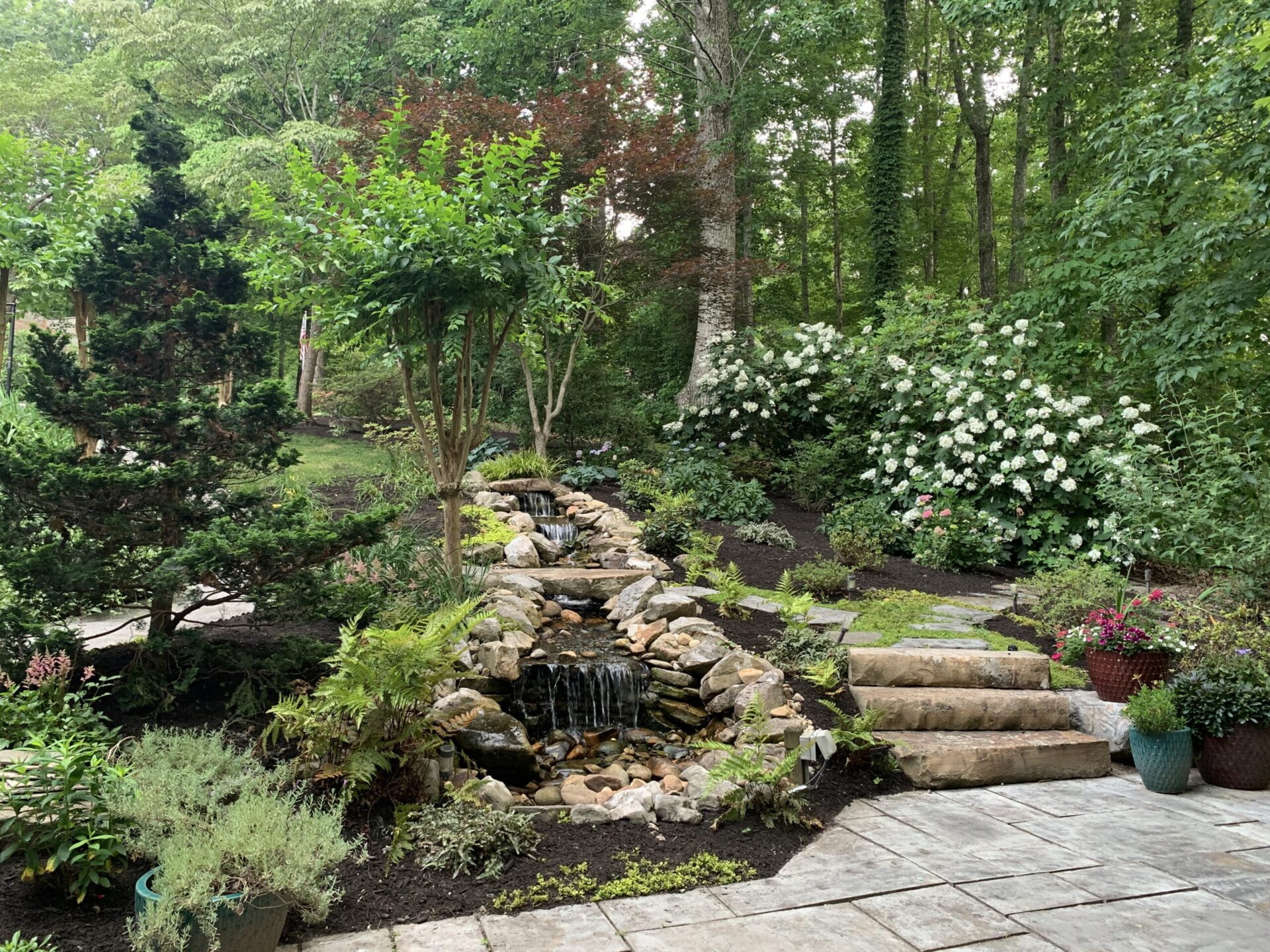 waterfalls and landscapes